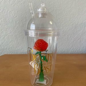 NWT Beauty and the Beast Light Up Rose Cup